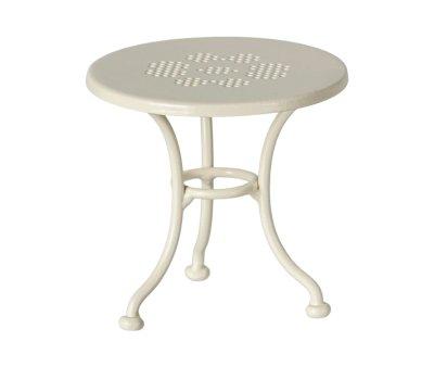 Tavolino da Caff e 2 Sedie Micro Maileg Off White