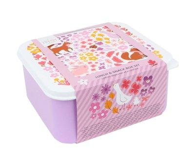 4 Cajitas Almuerzo y Snacks Flowers Garden