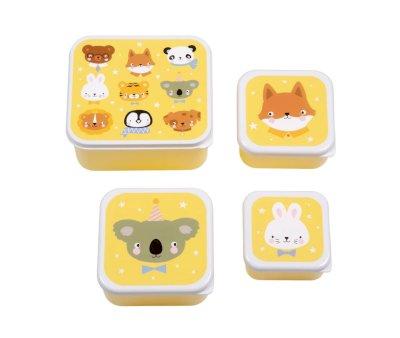 4 Cajitas Almuerzo y Snacks Animal Friends