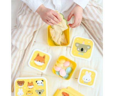 4 Cajitas Almuerzo y Snacks Animal Friends