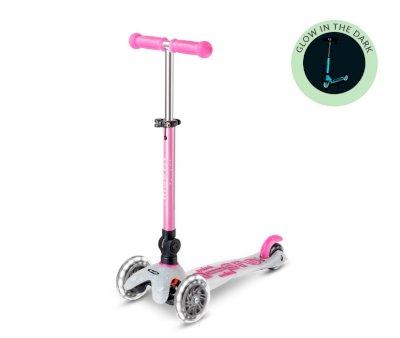 Patinete Micro Deluxe Plegable Orion Glow Led Rosa