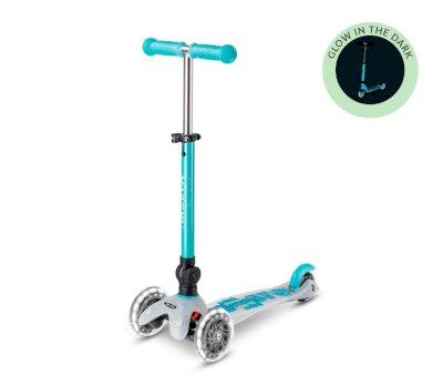 Patinete Micro Deluxe Plegable Orion Glow Led Azul
