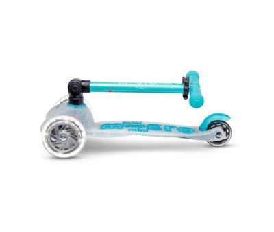 Patinete Micro Deluxe Plegable Orion Glow Led Azul