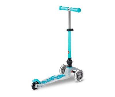 Patinete Micro Deluxe Plegable Orion Glow Led Azul