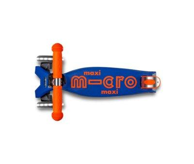 Patinete Maxi Deluxe Plegable Neon Led Azul / Naranja
