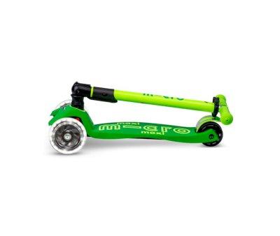 Monopattino Pieghevole Maxi Deluxe Neon Led Verde/Giallo Micro