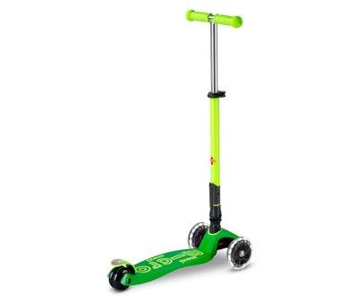 Monopattino Pieghevole Maxi Deluxe Neon Led Verde/Giallo Micro