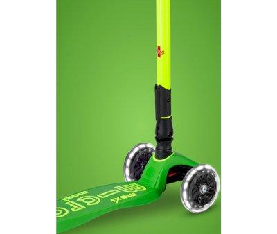 Monopattino Pieghevole Maxi Deluxe Neon Led Verde/Giallo Micro