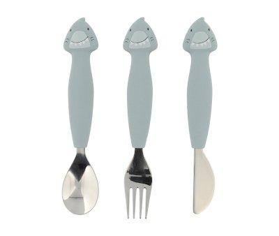 Set 3 Cubiertos Silicona Mr. Shark