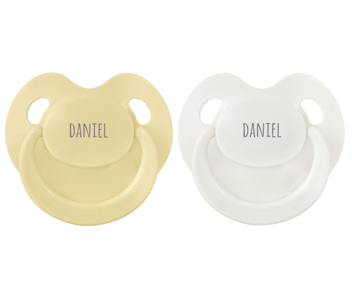 Chupetes Personalizados Retro Slimline Pastel Yellow