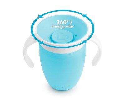 Taza Antigoteo con Asas Miracle 360 Azul Pastel 200ml
