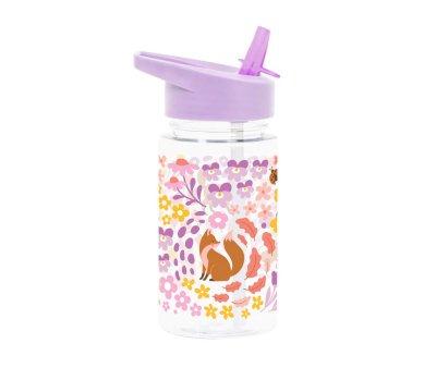 Botella Plstico con Pajita Flowers Garden 450 ml