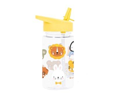 Botella Plstico con Pajita Animal Friends 450ml
