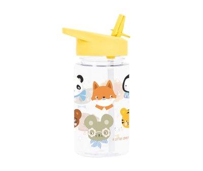 Botella Plstico con Pajita Animal Friends 450ml