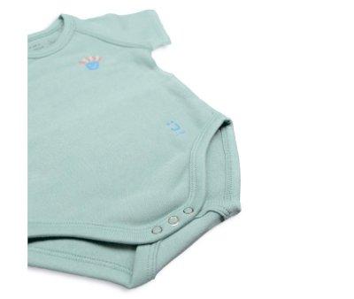 Body Beb (0-36meses) Manga Corta Warm Eucalyptus
