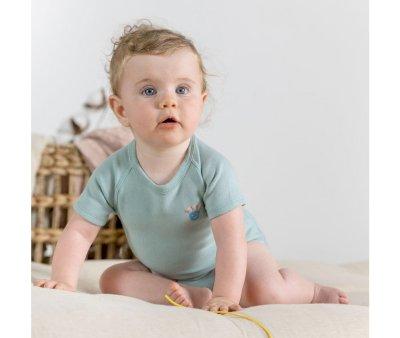 Body Beb (0-36meses) Manga Corta Warm Eucalyptus