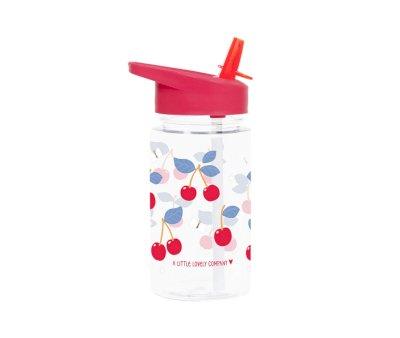 Botella Plstico con Pajita 450ml Cherries