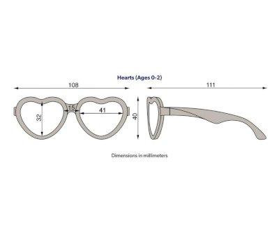 culos de Sol Flexveis Hearts (0-24 meses) ? Lavender Shimmer Purple Mirrored Lenses