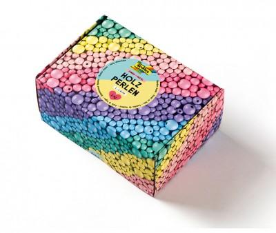 Perlas de Madera Jumbo Mix Pastel 1kg
