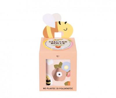 Rollo de Pegatinas Sticker Roll Flowers and Bees