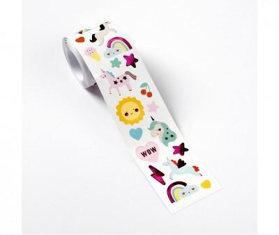 Rotolo di Sticker Adesivi Unicorns