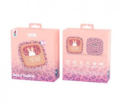 Despertador y Luz Nocturna Billy Pink Leopard