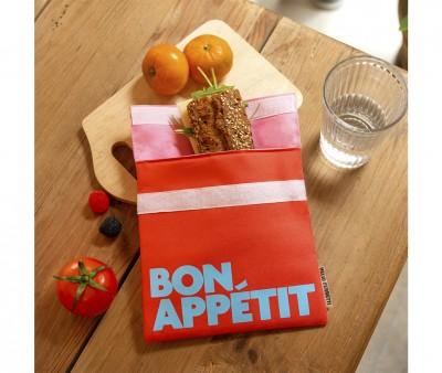 Porta Alimentos Snack Rojo Antimanchas Bon Apptit