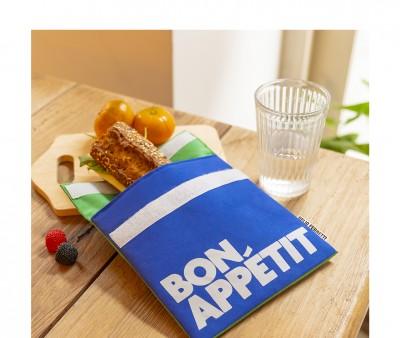 Porta Alimentos Snack Azul Antimanchas Bon Apptit