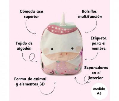 Zaino Mini Unicorno Personalizzabile