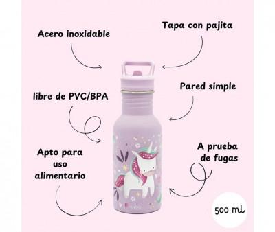 Bottiglia Acciaio Unicorno 500ml