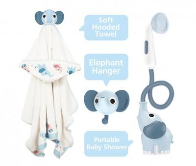 Set Bao Ducha Elefante y Capa Azul