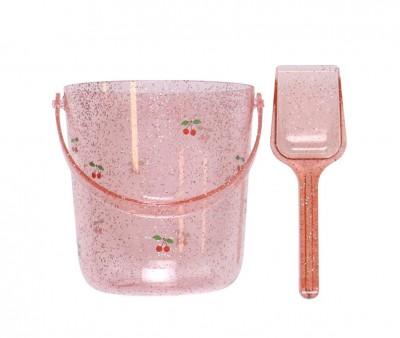 Mini Secchiello e Paletta Glitter Cherry