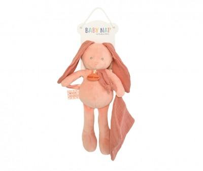 Peluche Conejo con Mini Doudou Terracota Personalizable
