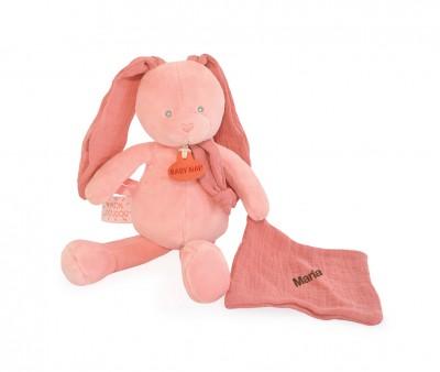 Peluche Conejo con Mini Doudou Terracota Personalizable