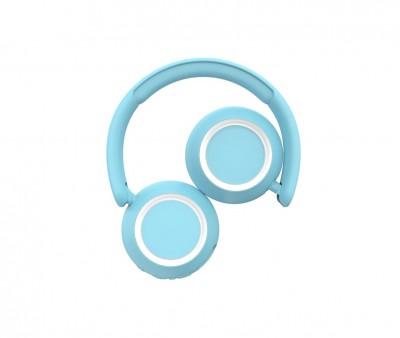 Cuffie Azzurre Wireless con Luce Ambientale