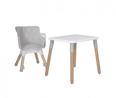 Trona 2 en 1 Mesa y Silla Infantil Kombo Grey