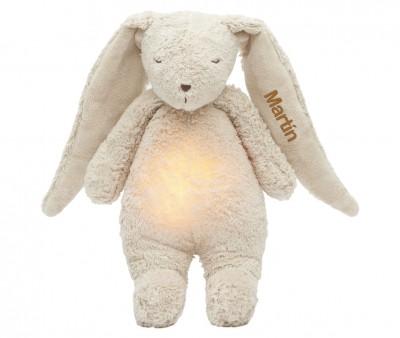 Peluche Luz-Sonido Conejo Orgnico Moonie 2.0 Sand Personalizable