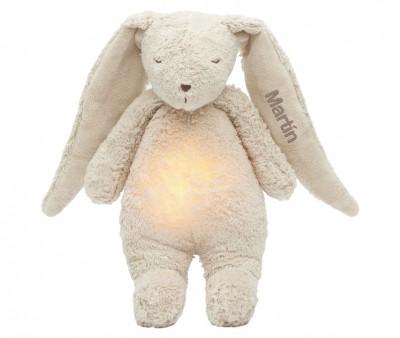 Peluche Luz-Sonido Conejo Orgnico Moonie 2.0 Sand Personalizable