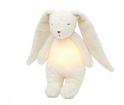 Peluche Lumire-Son Lapin Bio Moonie Cappuccino Natur Personnalisable