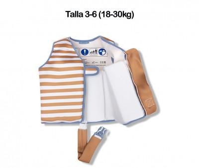 Chaleco Flotador Brown White Striped