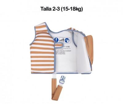 Chaleco Flotador Brown White Striped