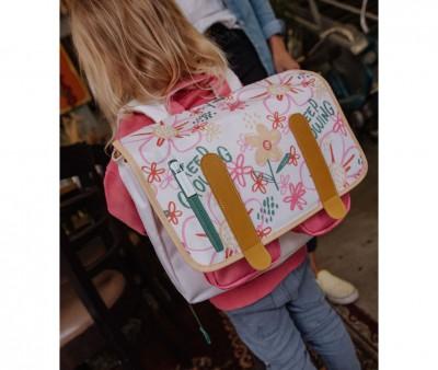 Mochila Escolar Solapa Flower Artwork