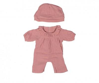 Pigiama Bambole Rosa con Cuffietta 38cm