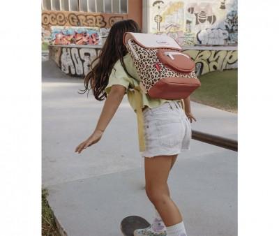 Mochila Escolar Solapa Lopard #6 Personalizable