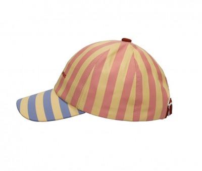 Gorra Stripes Coral Pink + Sandy Yellow Personalizable