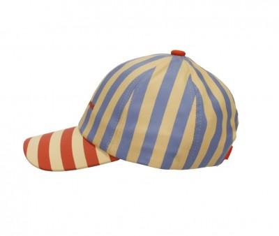 Berretto Stripes Blue Whale + Sandy Yellow Personalizzabile