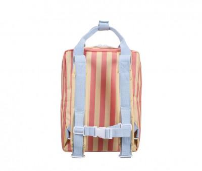 Mochila Escolar Mdio Personalizvel Wonders Stripes Coral Pink e Sandy Yellow