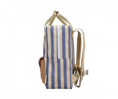 Mochila Escolar Mdio Personalizvel Wonders Blue Whale + Sandy Yellow