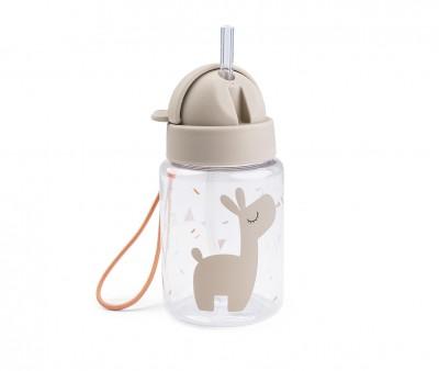 Botella Plstico con Pajita Celebration Sand