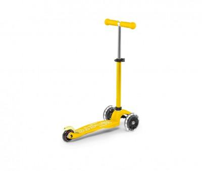 Patinete Mini Micro Deluxe Amarillo Luces LED